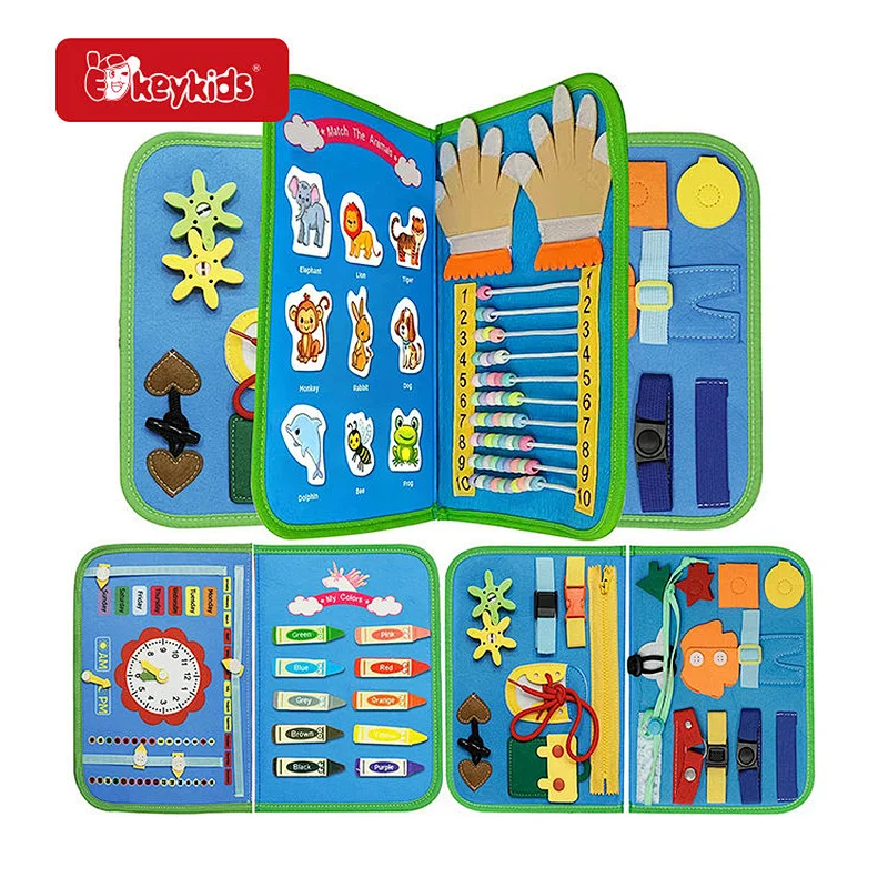 Wholesale Preschool Educational Eco-friendly Felt Busy Board For Kids W12D529